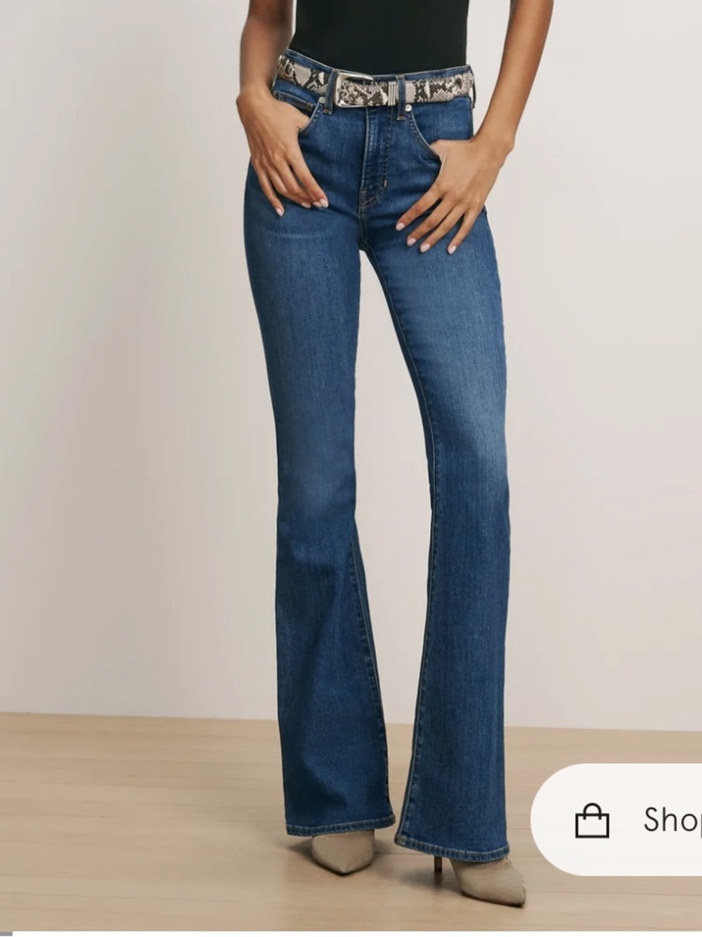 Veronica Beard Beverly 10" ride Skinny Flare Jeans - Blue Dawn wash